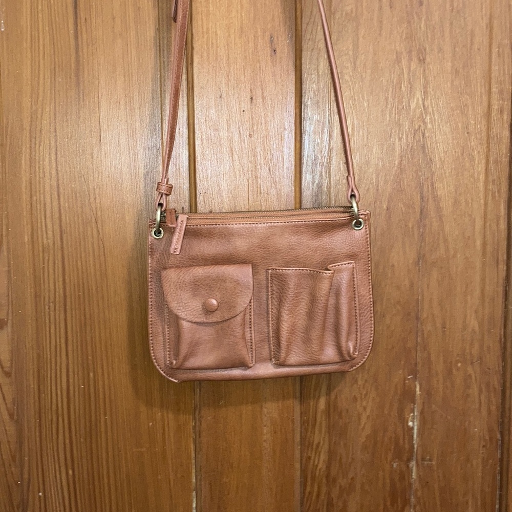 Anthropologie Brown Leather Crossbody